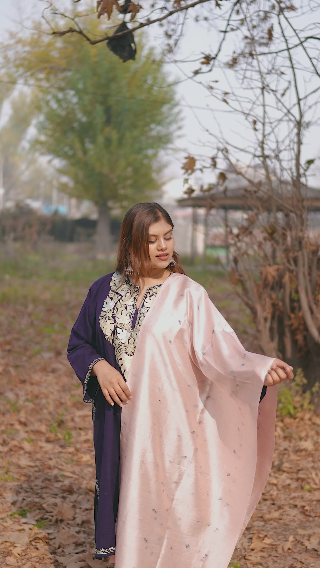 Pink Organic Dyed Mulberry Silk Stole