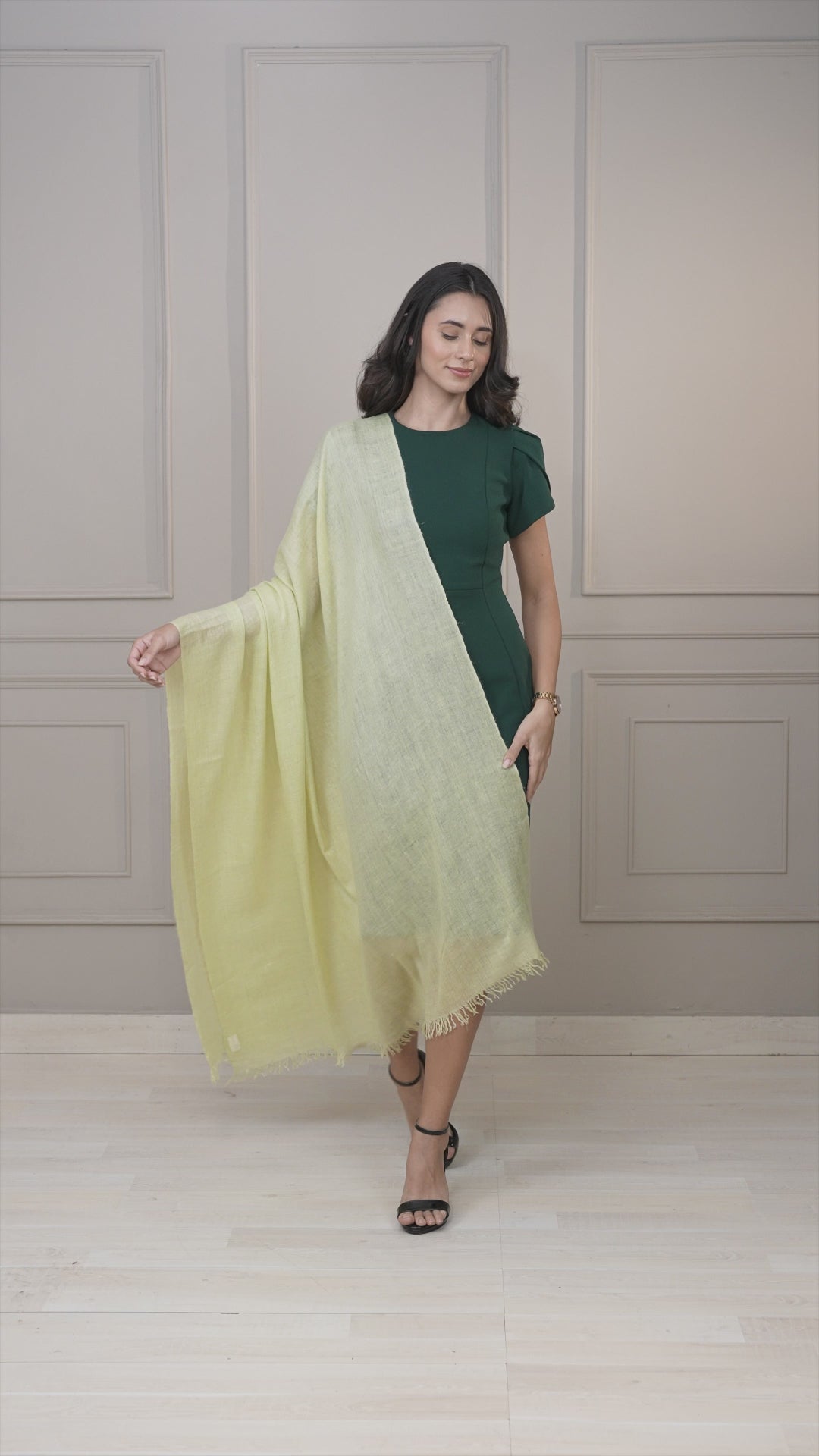 Yellow Handspun Pashmina Shawl