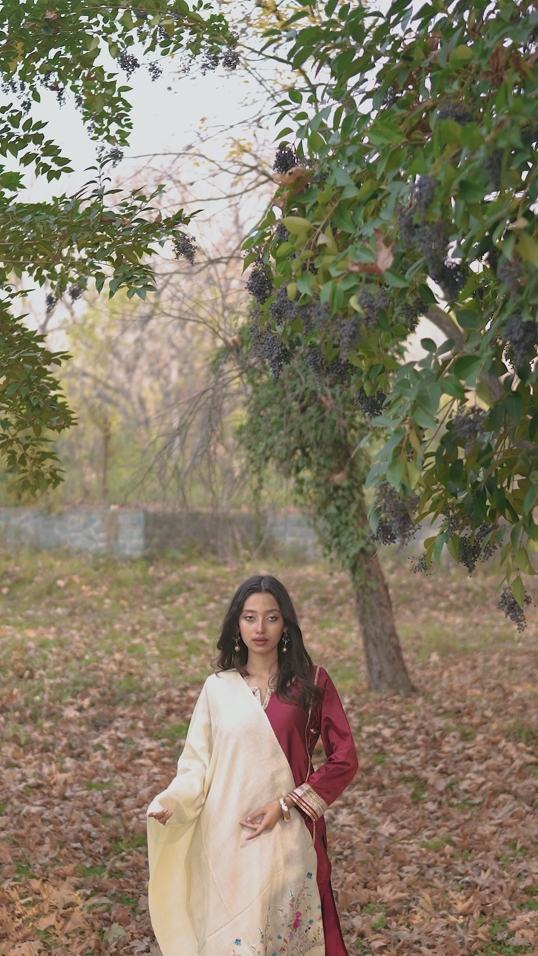 Yellow Hand Embroidered Pashmina Wrap