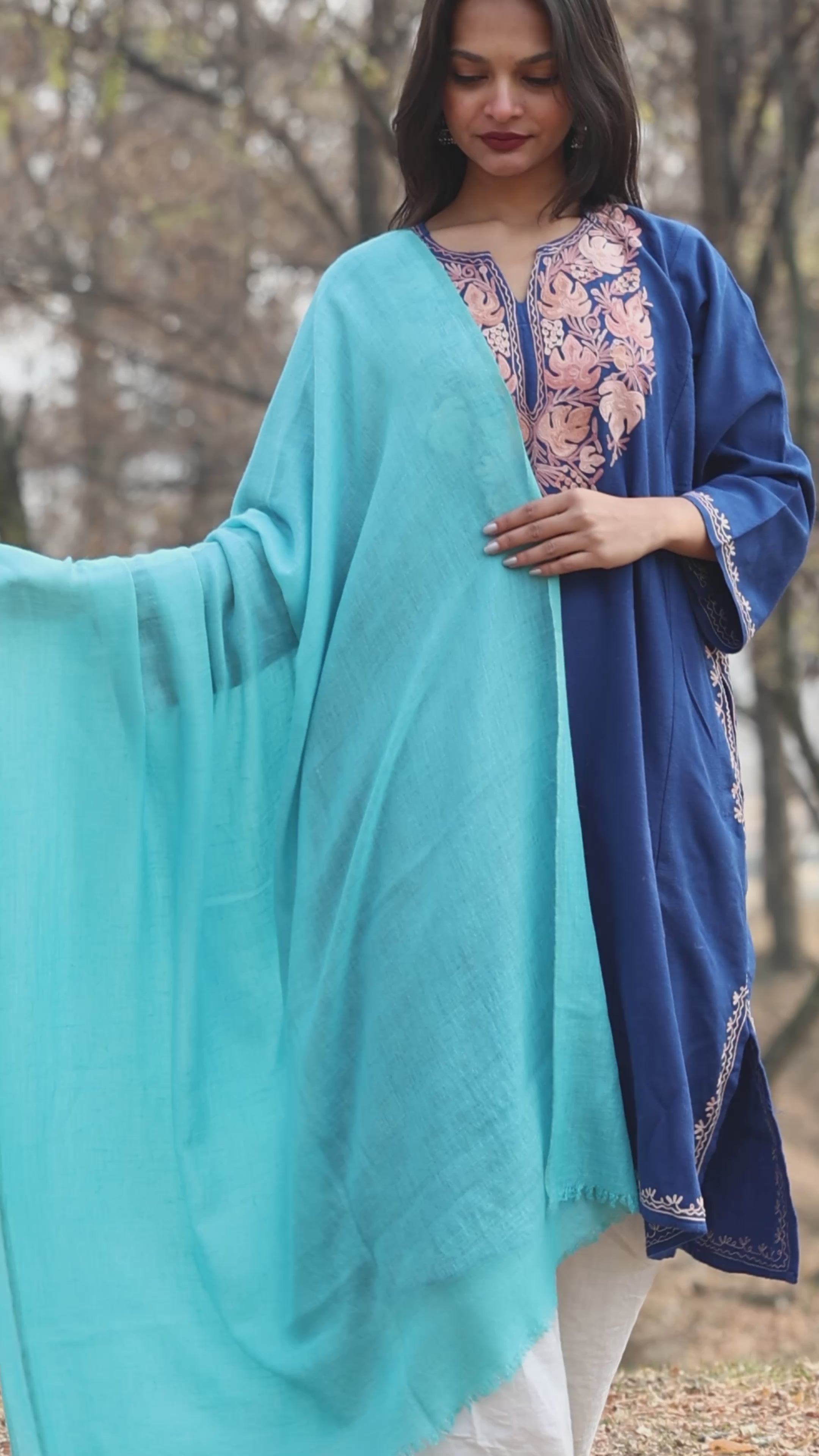 Turquoise Pashmina Shawl