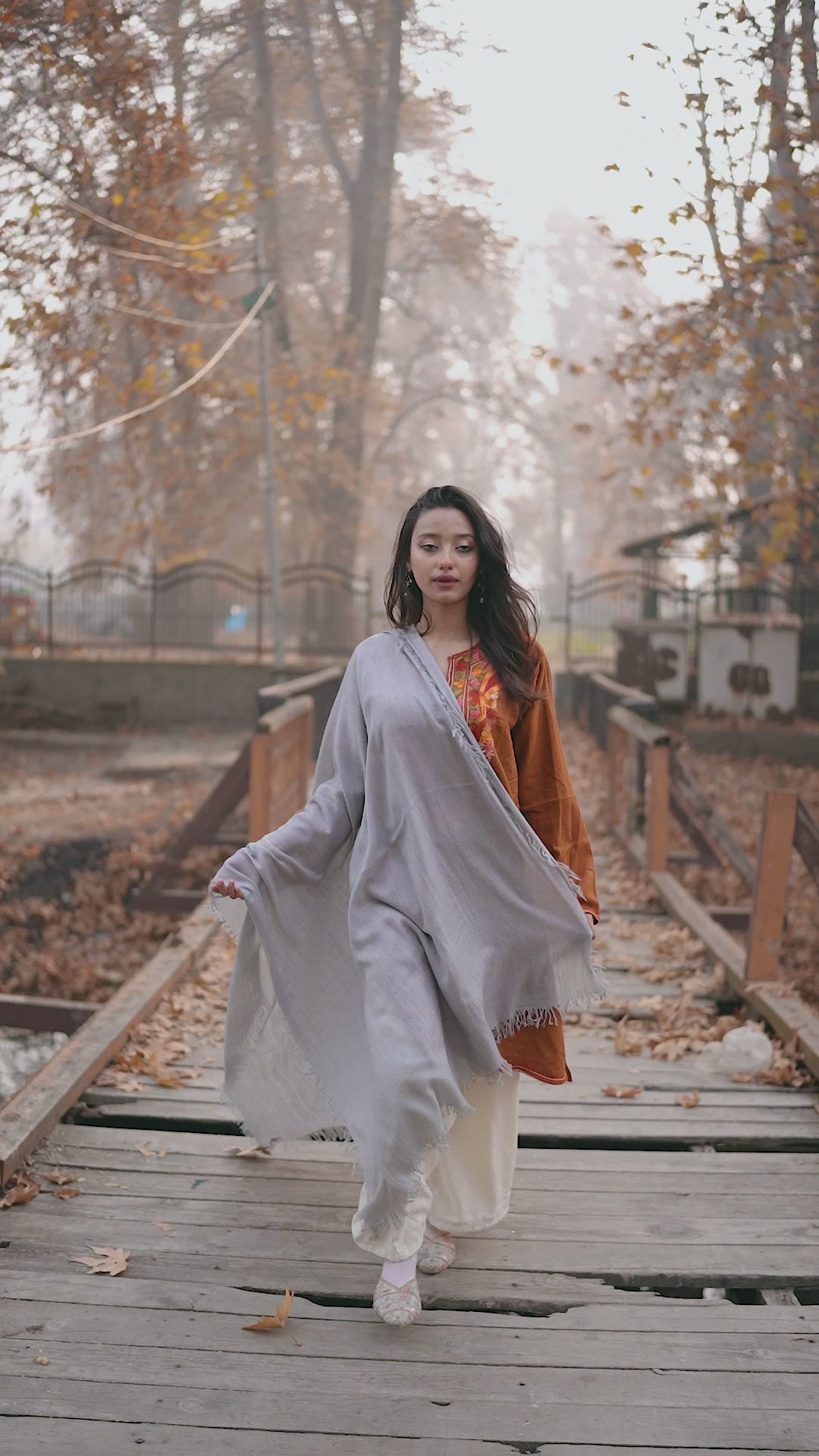 Grey Handspun Pashmina Shawl