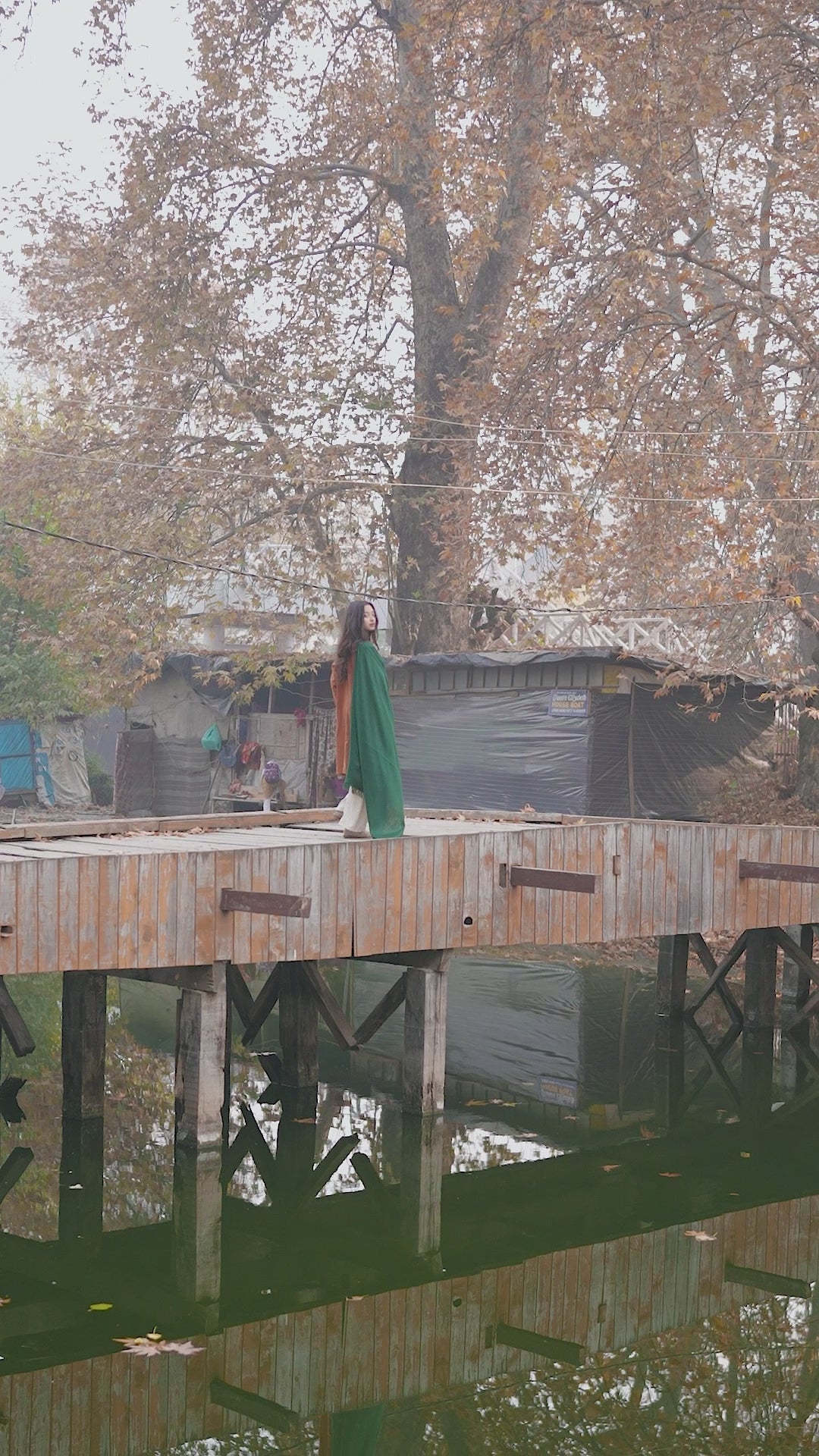 Green Handspun Pashmina Shawl