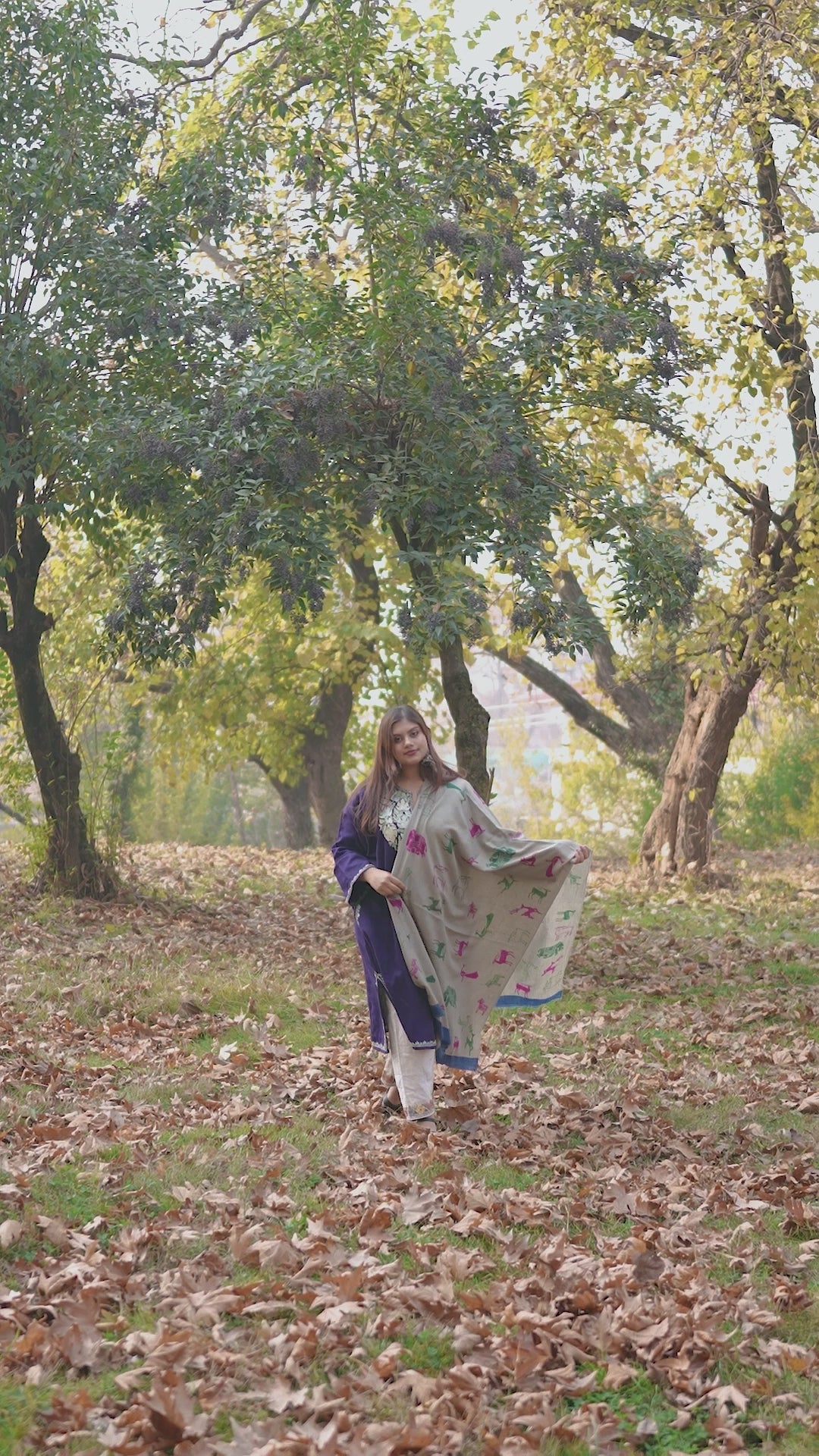 Green Handblock Printed Pashmina Wrap