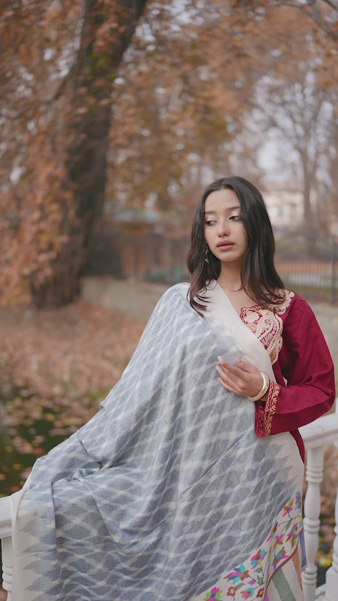 Blue Kani Palla Pashmina Shawl