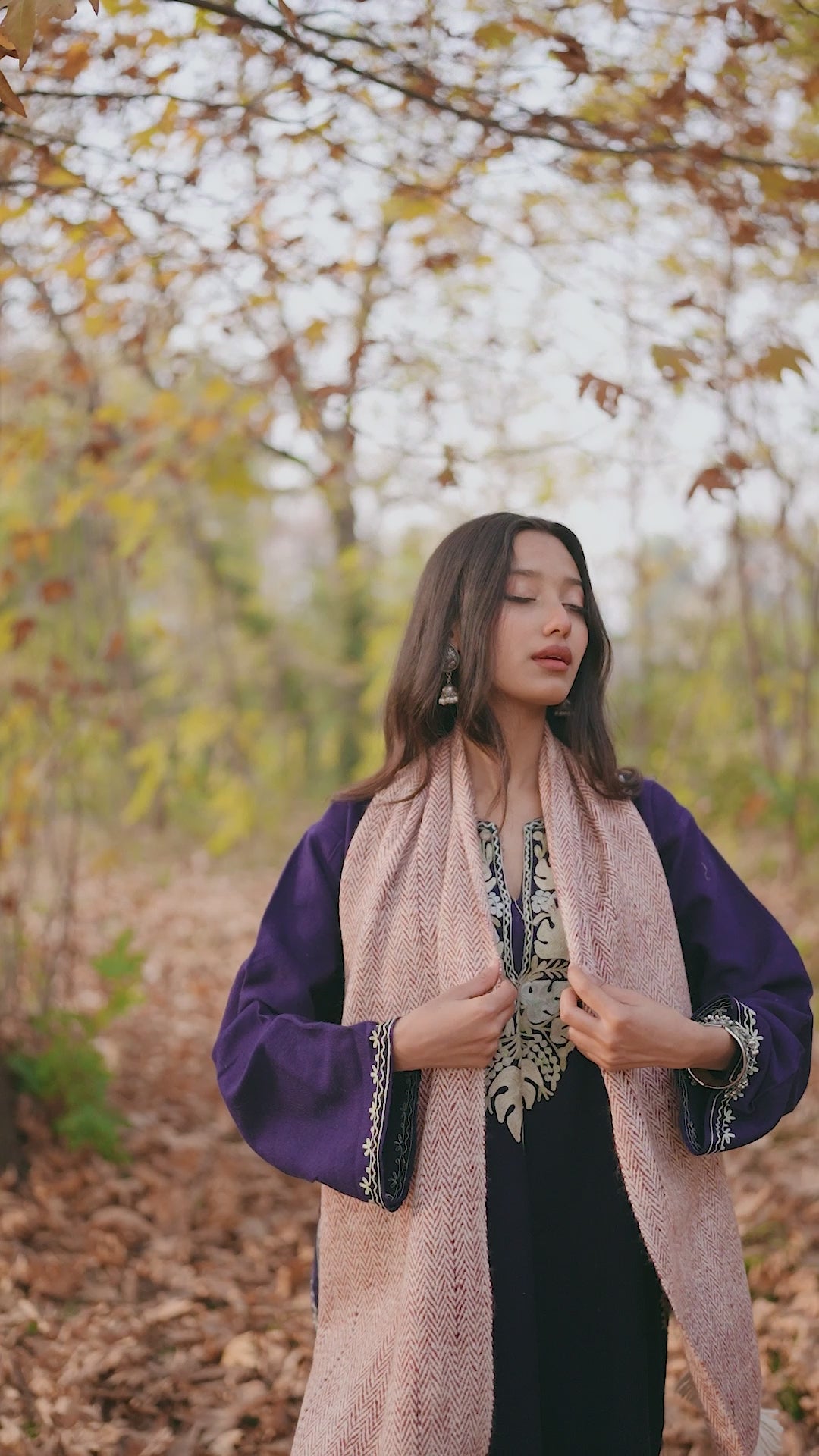 Red Thick Handspun Muffler