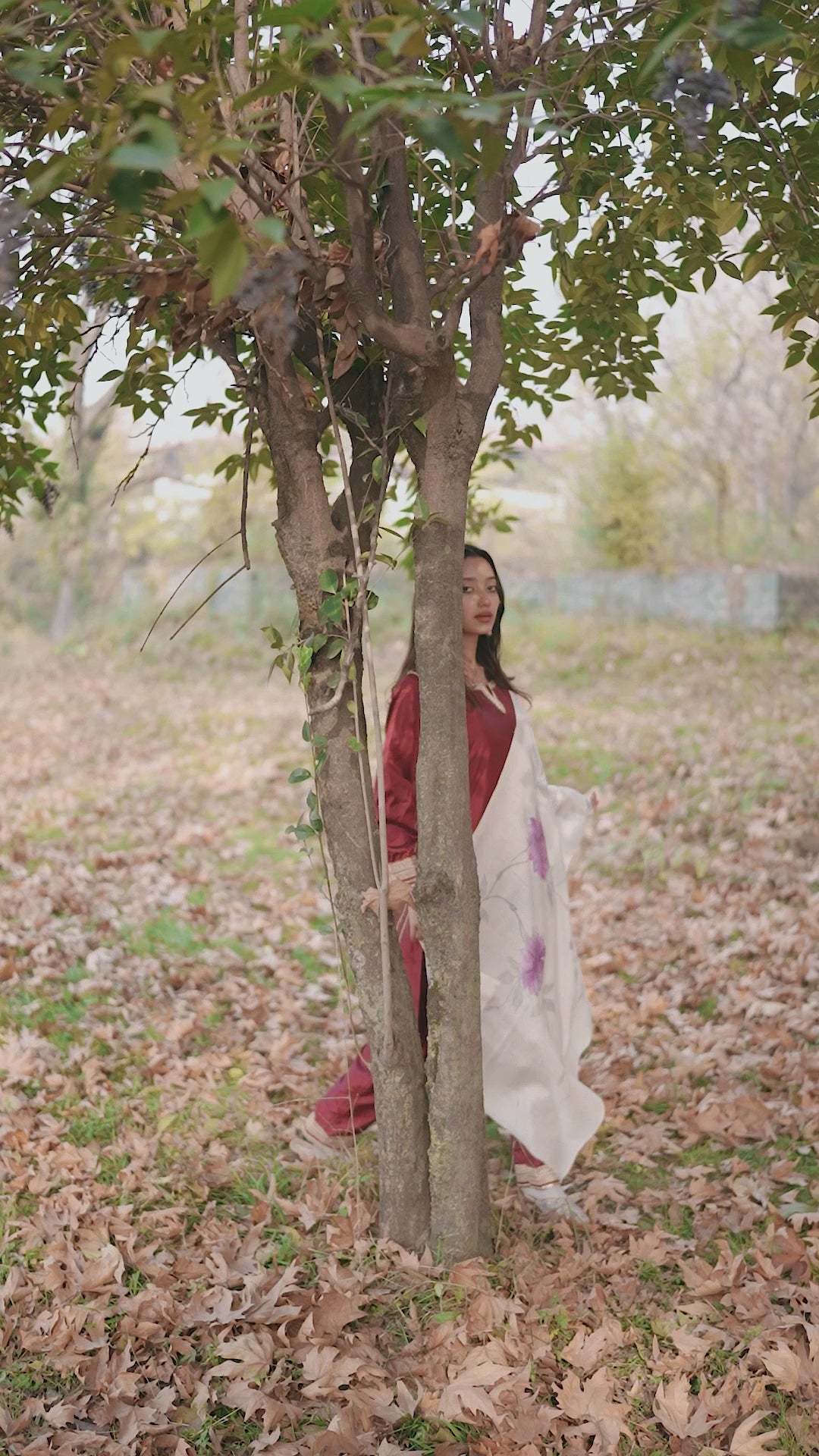 White Hand Painted Pashmina Wrap